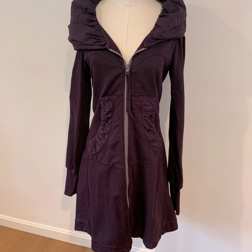 Eggplant organic cotton Prairie Underground hoodie
